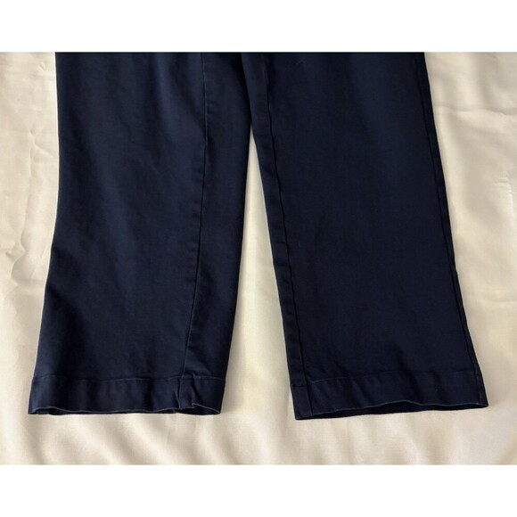 UNIVERSAL STANDARD Navy Belted Stretch Cotton Twill Jumpsuit Women XS/10-12 - Picture 12 of 16